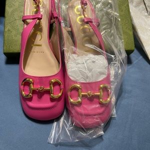 Pink Gucci pumps